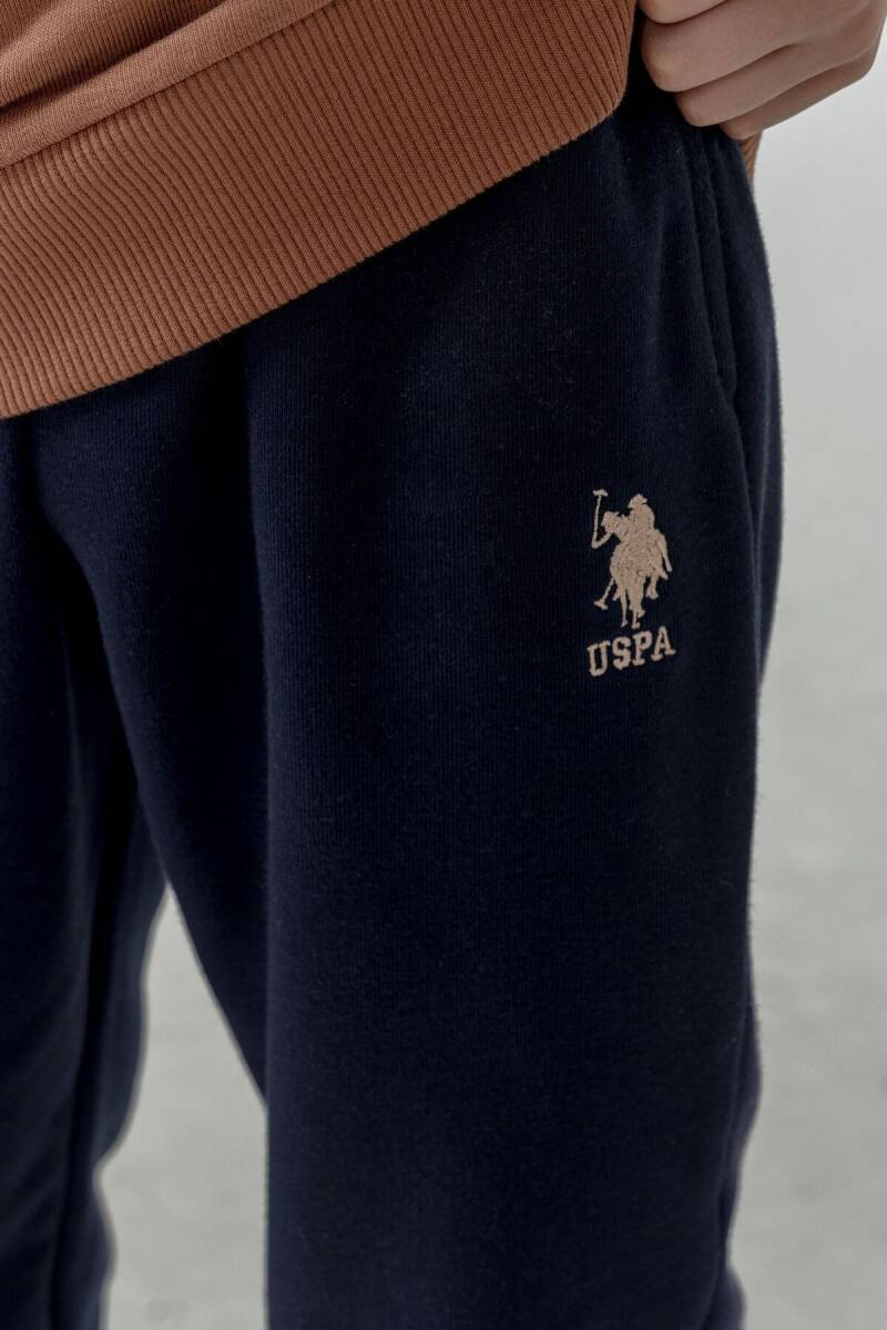 U.S. Polo Assn. Erkek Çocuk Baskılı Kahverengi Uzun Kol Eşofman Takımı US2626-C-V1 - 3