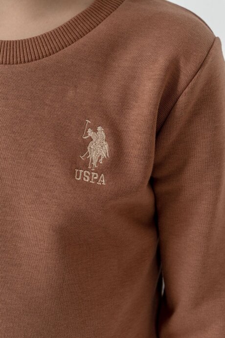 U.S. Polo Assn. Erkek Çocuk Baskılı Kahverengi Uzun Kol Eşofman Takımı US2626-C-V1 - 1