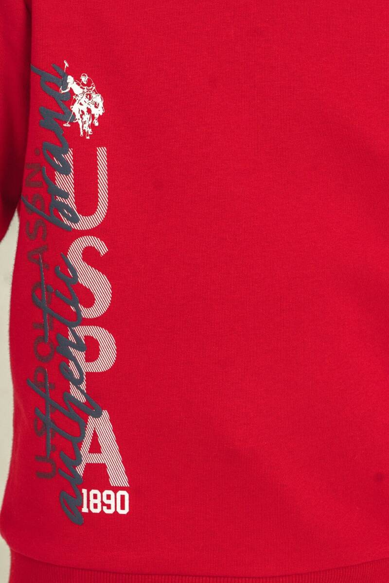 U.S. Polo Assn. Erkek Çocuk Baskılı Kırmızı Uzun Kol Eşofman Takımı US2601-C-V1 - 3