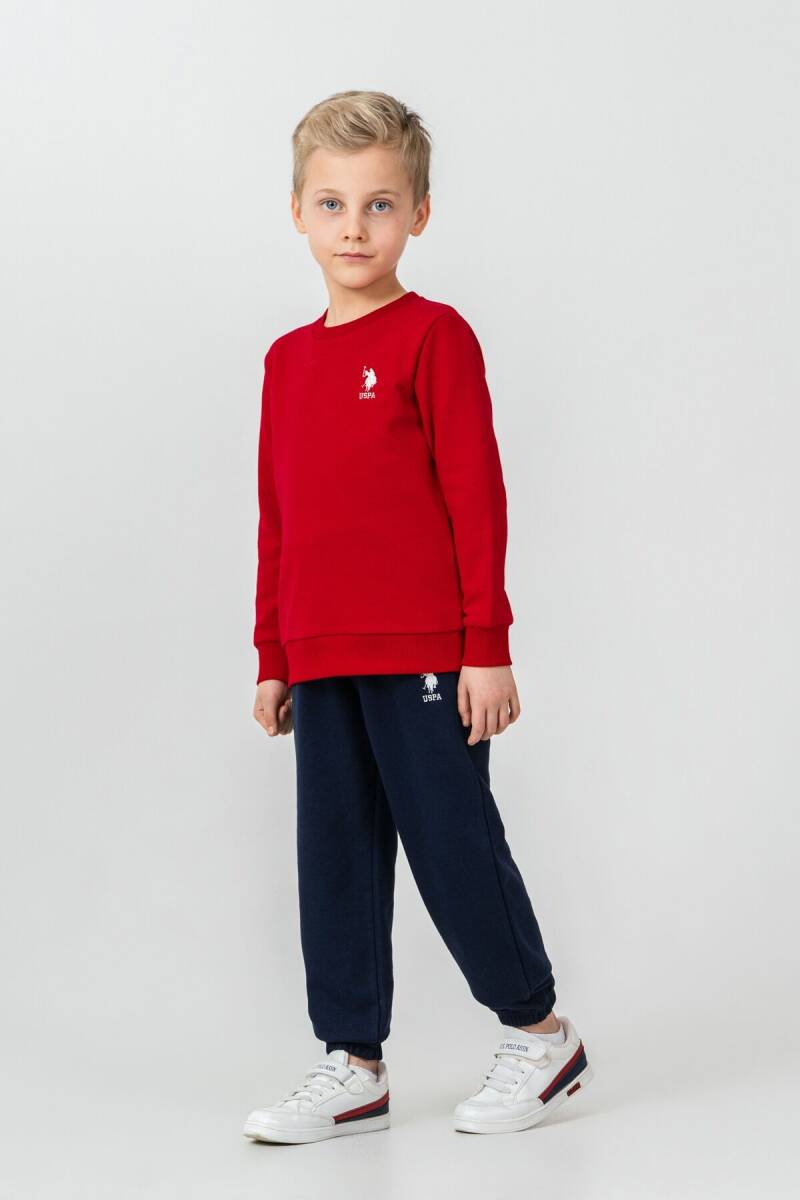 U.S. Polo Assn. Erkek Çocuk Baskılı Kırmızı Uzun Kol Eşofman Takımı US2626-C-V2 - 1