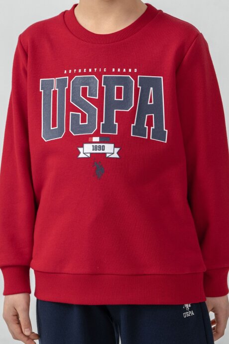 U.S. Polo Assn. Erkek Çocuk Baskılı Kırmızı Uzun Kol Eşofman Takımı US2628-C-V4 - 3