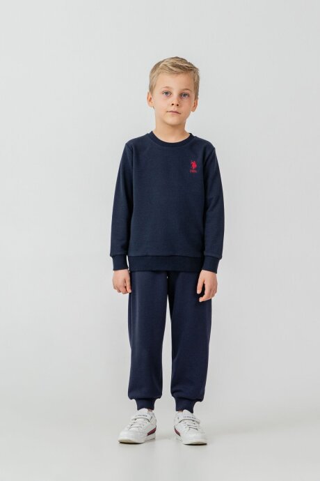 U.S. Polo Assn. Erkek Çocuk Baskılı Lacivert Uzun Kol Eşofman Takımı US2606-C-V1 - 4