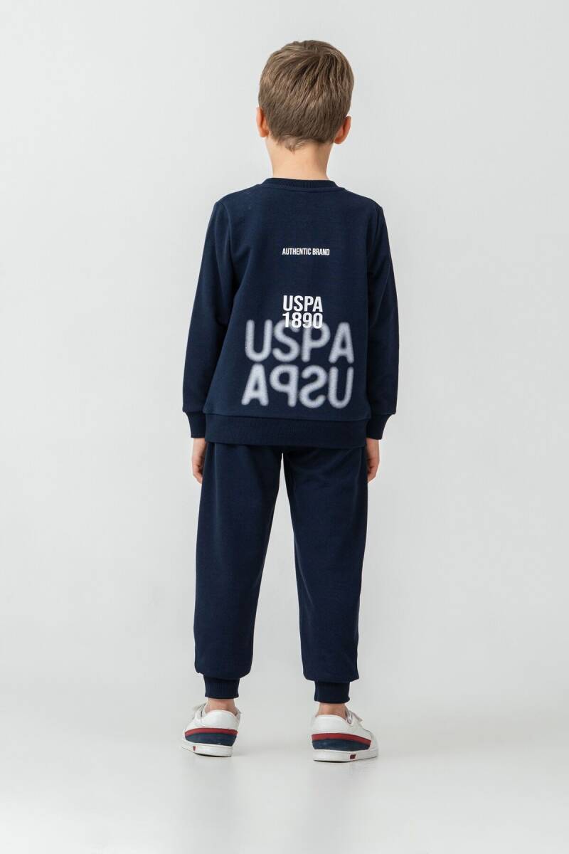U.S. Polo Assn. Erkek Çocuk Baskılı Lacivert Uzun Kol Eşofman Takımı US2621-C-V2 - 3