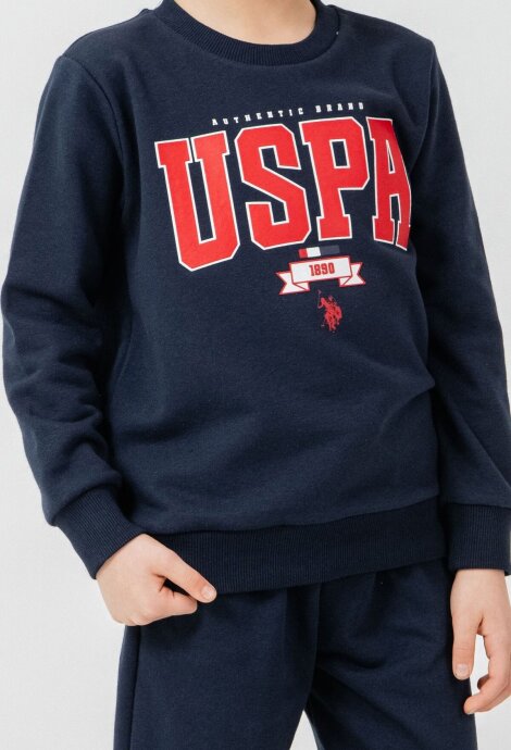 U.S. Polo Assn. Erkek Çocuk Baskılı Lacivert Uzun Kol Eşofman Takımı US2628-C-V1 (1)