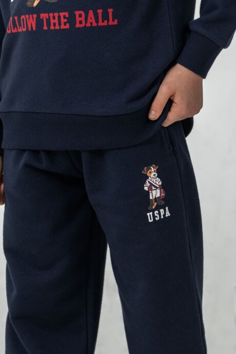 U.S. Polo Assn. Erkek Çocuk Baskılı Lacivert Uzun Kol Eşofman Takımı US2632-C-V2 - 4