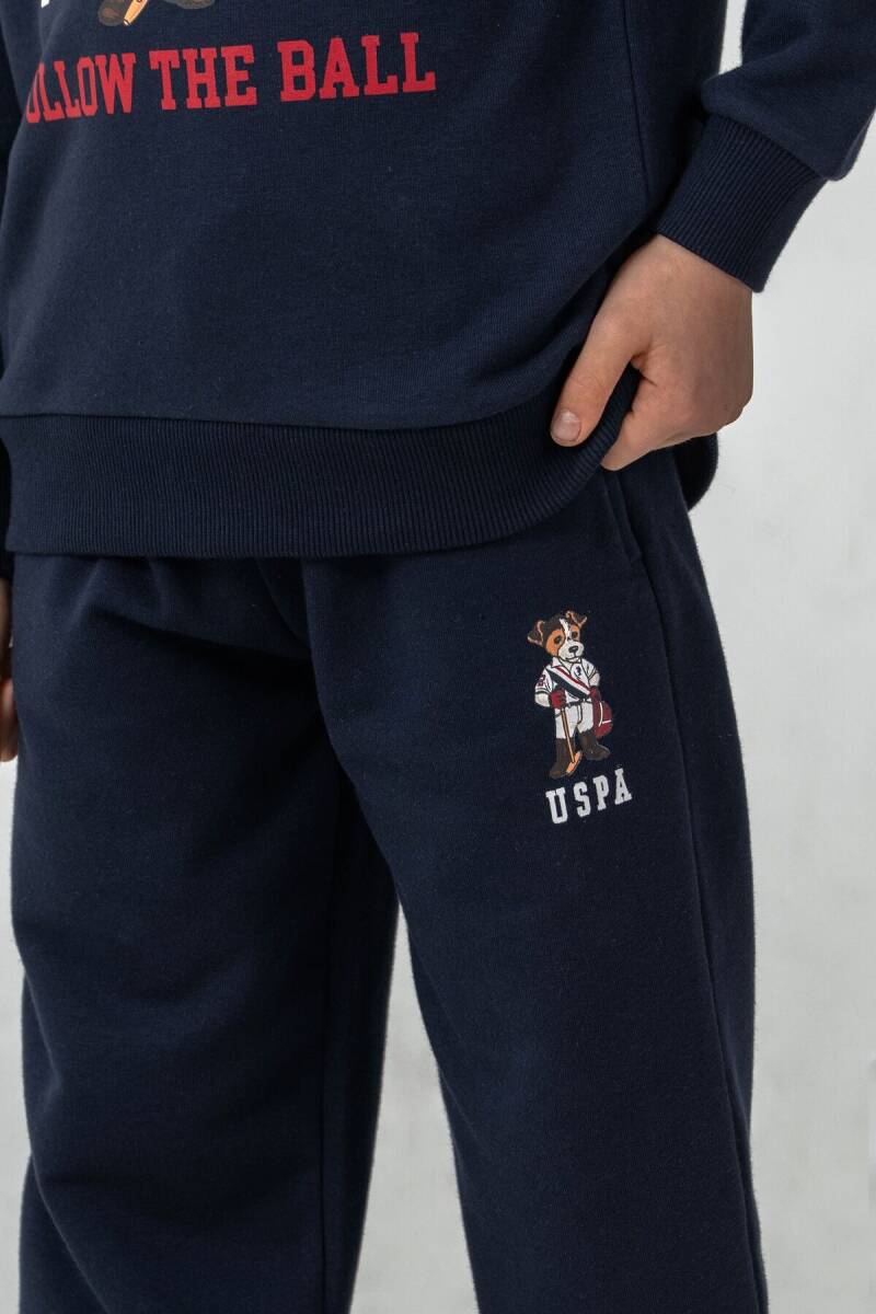 U.S. Polo Assn. Erkek Çocuk Baskılı Lacivert Uzun Kol Eşofman Takımı US2632-C-V2 - 4