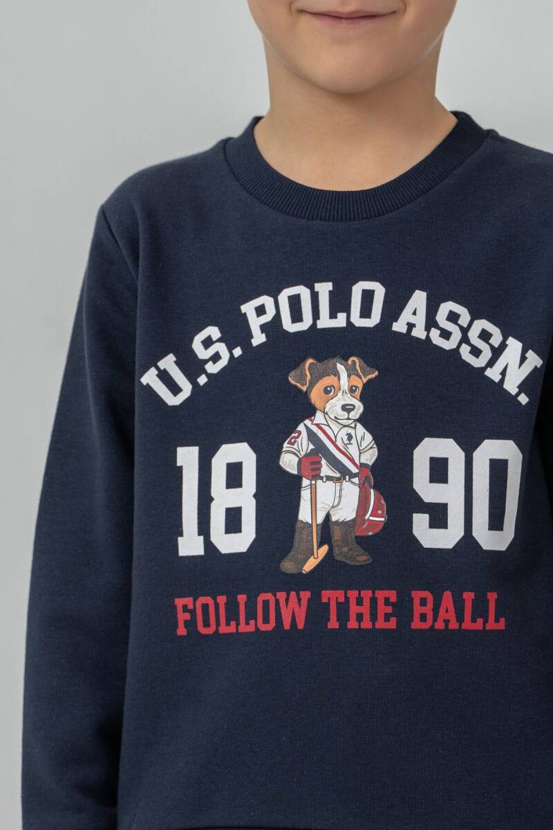 U.S. Polo Assn. Erkek Çocuk Baskılı Lacivert Uzun Kol Eşofman Takımı US2632-C-V2 - 2