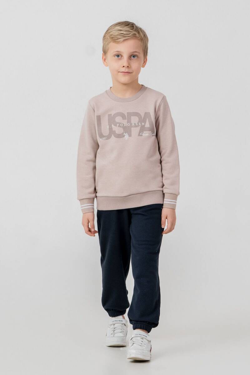 U.S. Polo Assn. Erkek Çocuk Baskılı Sarı Uzun Kol Eşofman Takımı US2608-C-V2 - 5
