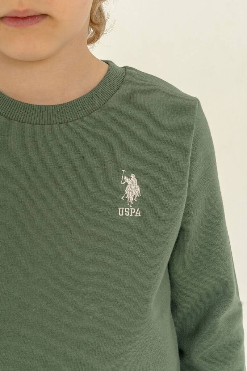 U.S. Polo Assn. Erkek Çocuk Baskılı Yeşil Uzun Kol Eşofman Takımı US2621-C-V1 - 8