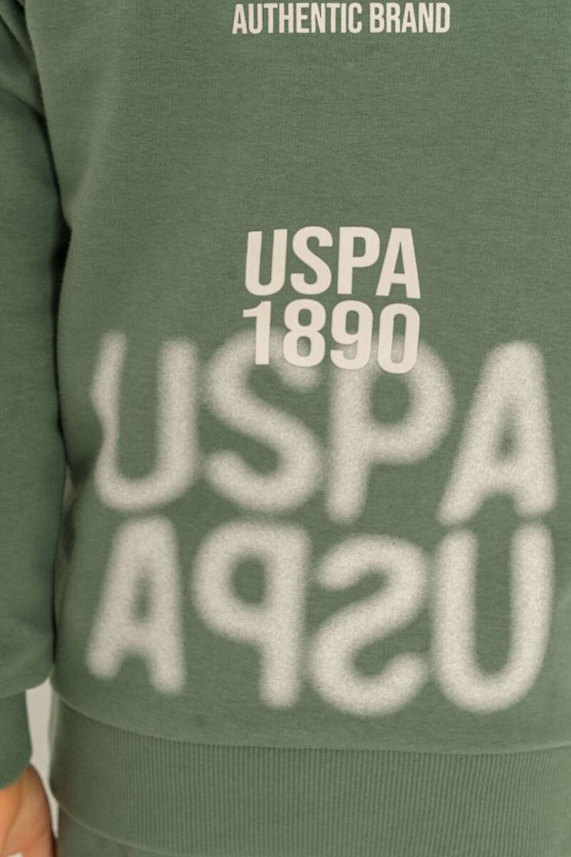 U.S. Polo Assn. Erkek Çocuk Baskılı Yeşil Uzun Kol Eşofman Takımı US2621-C-V1 - 7