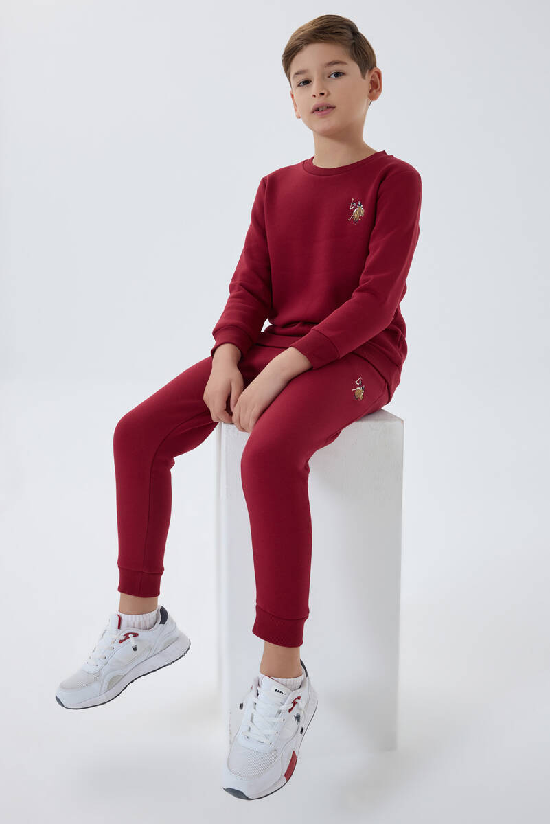 U.S. Polo Assn Erkek Çocuk Bordo Eşofman Takım