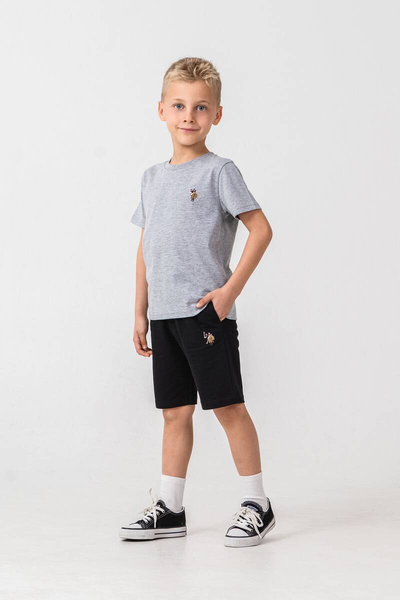 U.S Polo Assn. Erkek Çocuk Gri Bermuda Takım