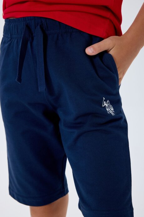 U.S. Polo Assn. Erkek Çocuk Bisiklet Yaka Nakışlı Yazlık Regular Fit Kırmızı Bermuda Takım US2415-C-V2 - 3