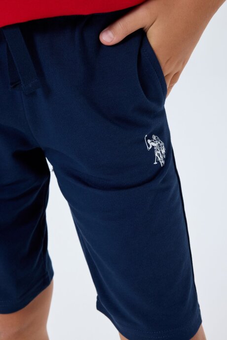 U.S. Polo Assn. Erkek Çocuk Bisiklet Yaka Nakışlı Yazlık Regular Fit Kırmızı Bermuda Takım US2402-C-V1 - 6