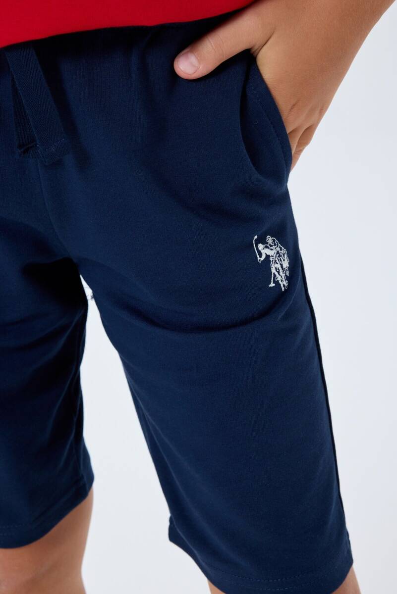 U.S. Polo Assn. Erkek Çocuk Bisiklet Yaka Nakışlı Yazlık Regular Fit Kırmızı Bermuda Takım US2402-C-V1 - 6