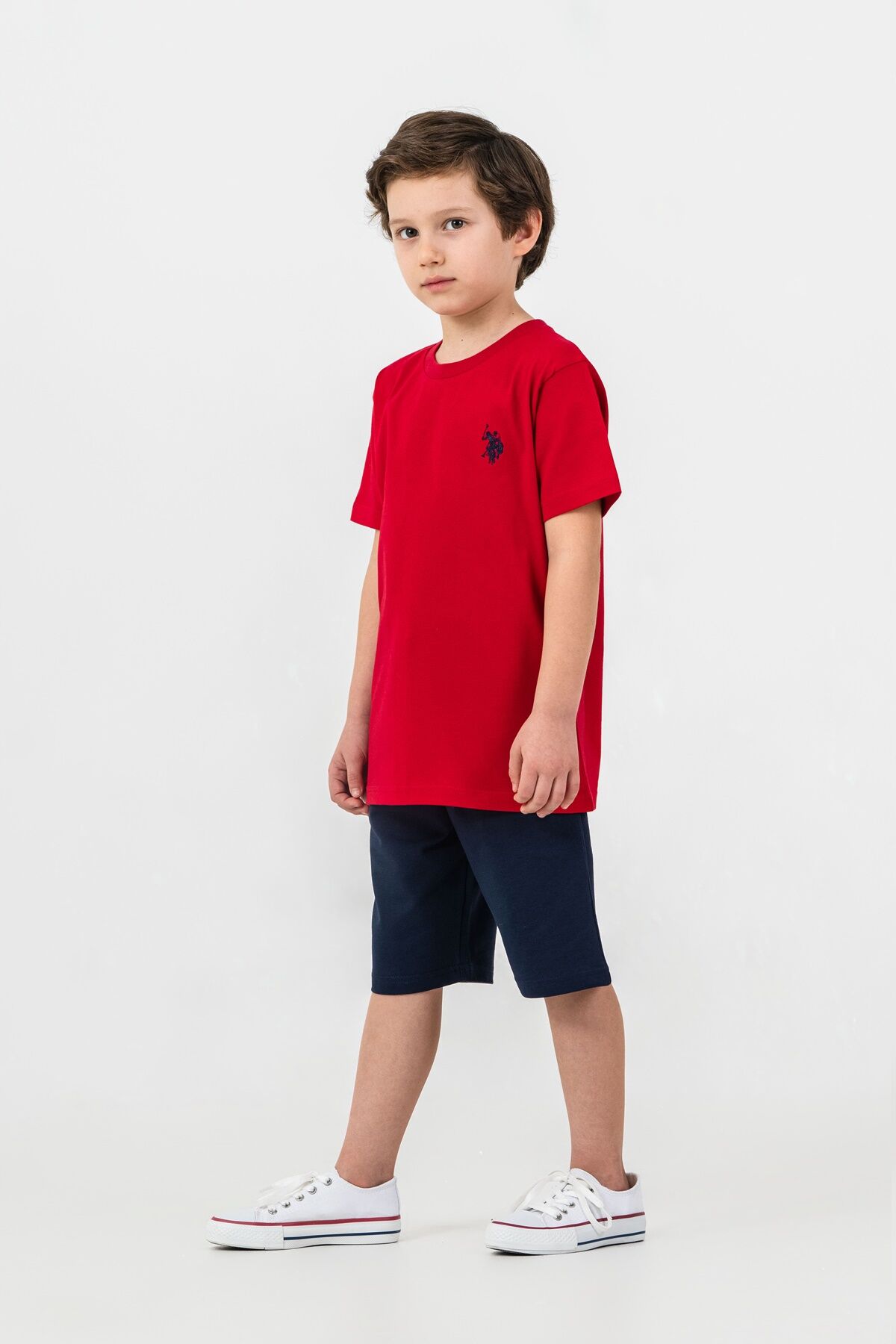 U.S Polo Assn. Erkek Çocuk Kırmızı Bermuda Takım
