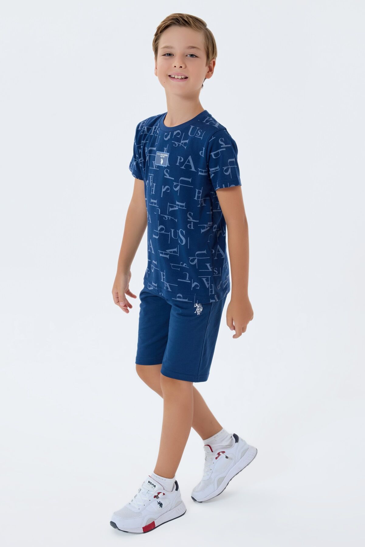 U.S. Polo Assn. Erkek Çocuk Lacivert Bermuda Takım