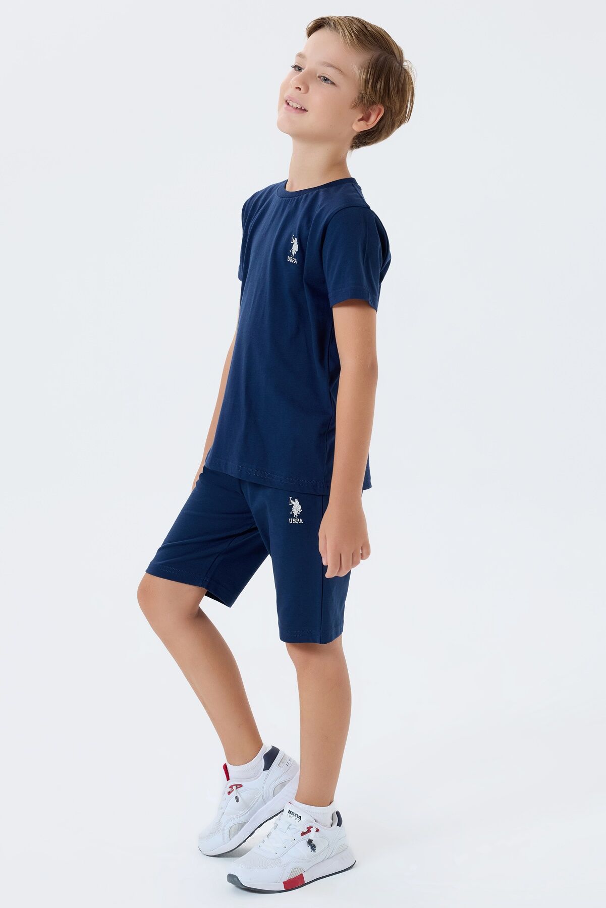 U.S. Polo Assn. Erkek Çocuk Lacivert Bermuda Takım