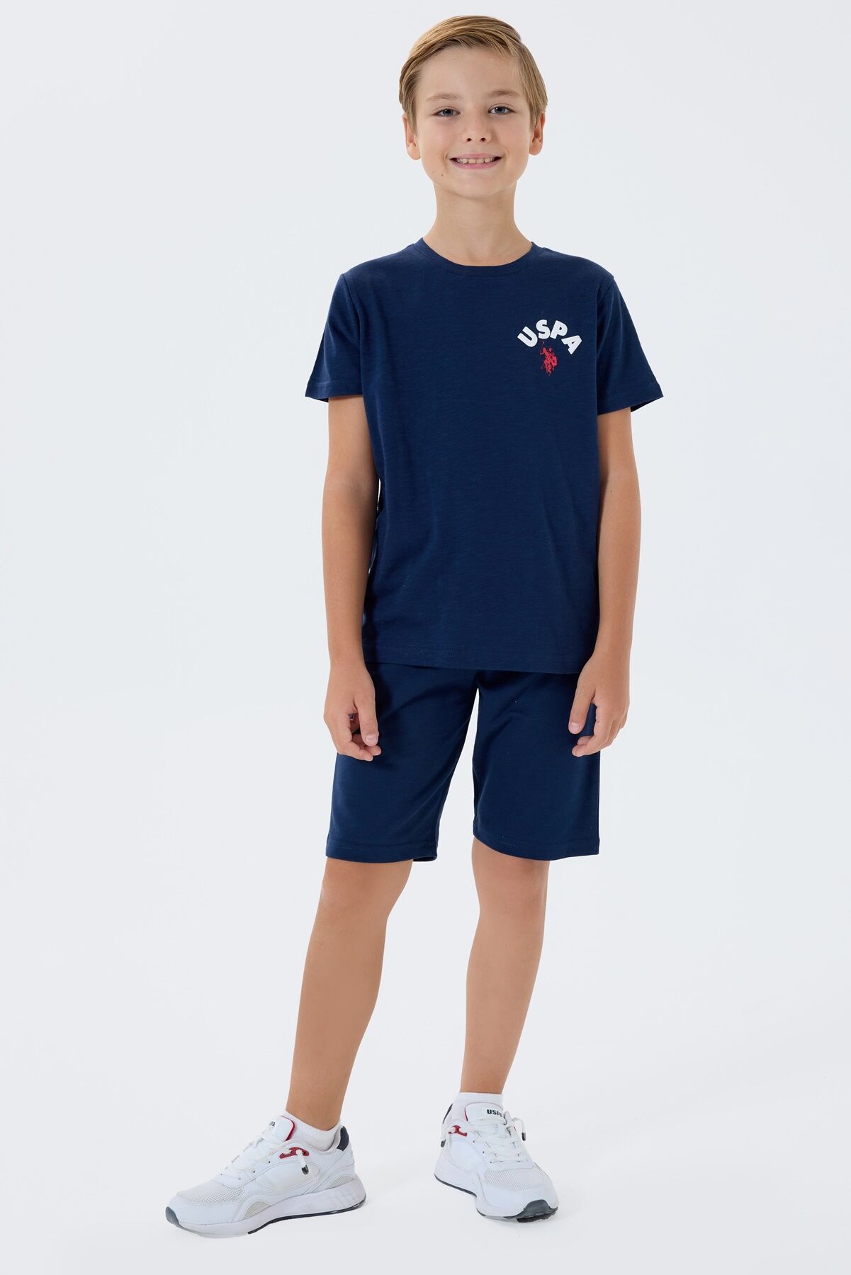 U.S. Polo Assn. Erkek Çocuk Lacivert Bermuda Takım