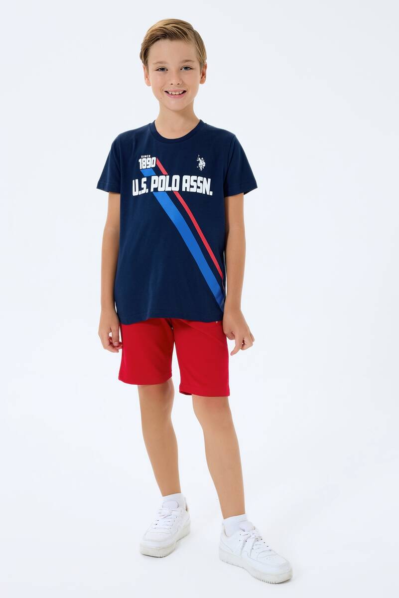 U.S. Polo Assn. Erkek Çocuk Lacivert Bermuda Takım