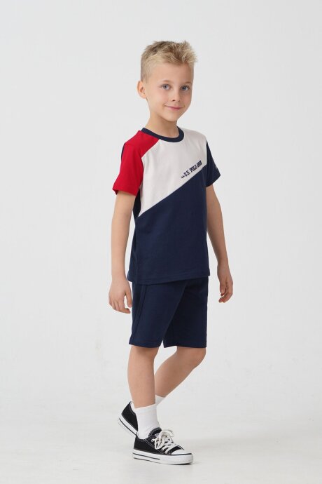 U.S. Polo Assn. Erkek Çocuk Bisiklet Yaka Yazlık Lacivert Bermuda Takım US2407-C-V1 - 5