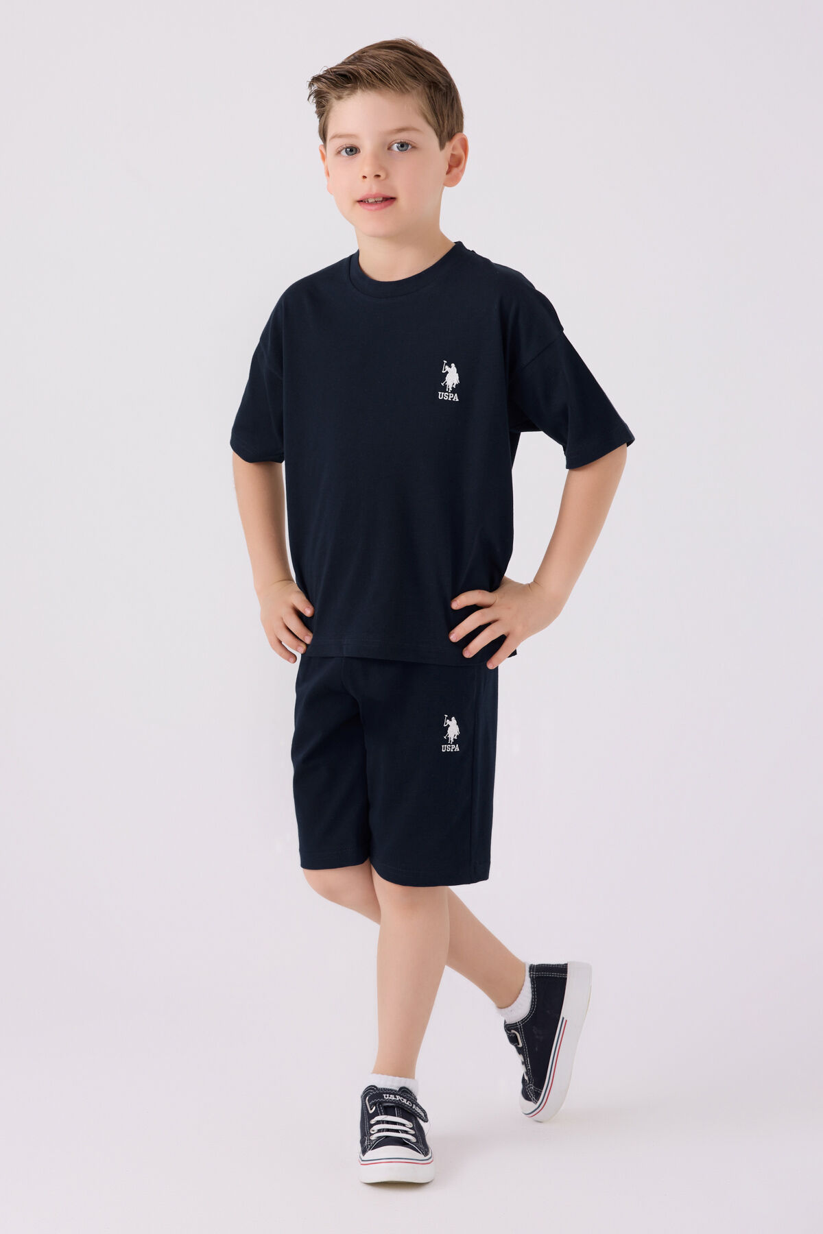 U.S. Polo Assn Erkek Çocuk Lacivert Bermuda Takım