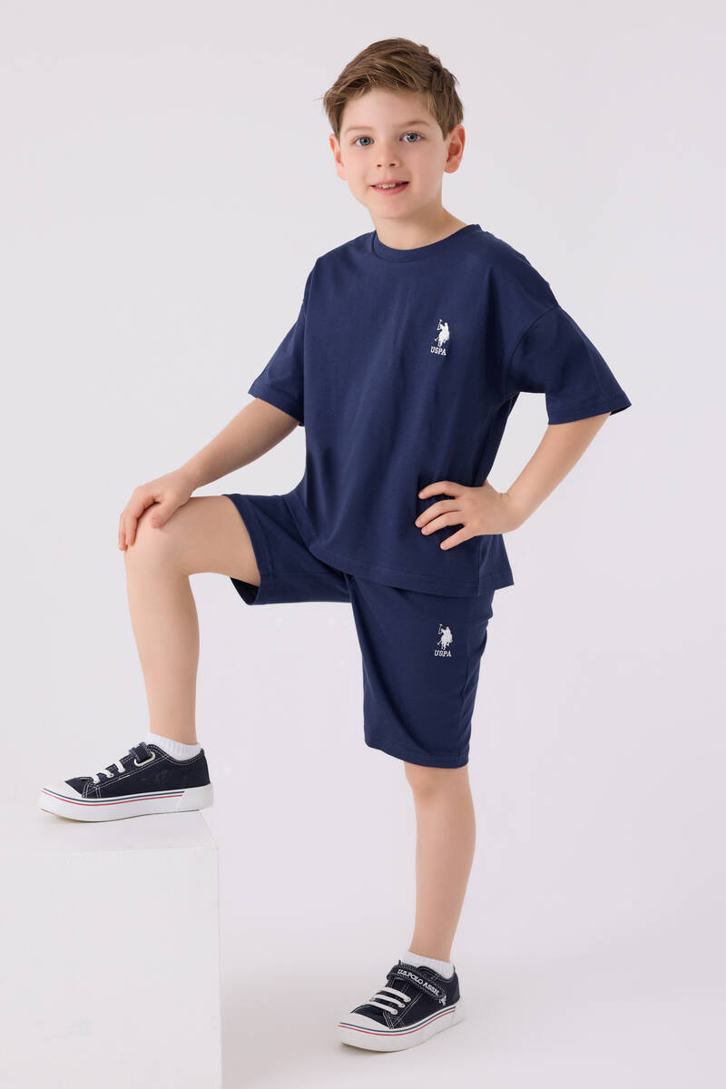 U.S. Polo Assn. Erkek Çocuk Lacivert Bermuda Takım