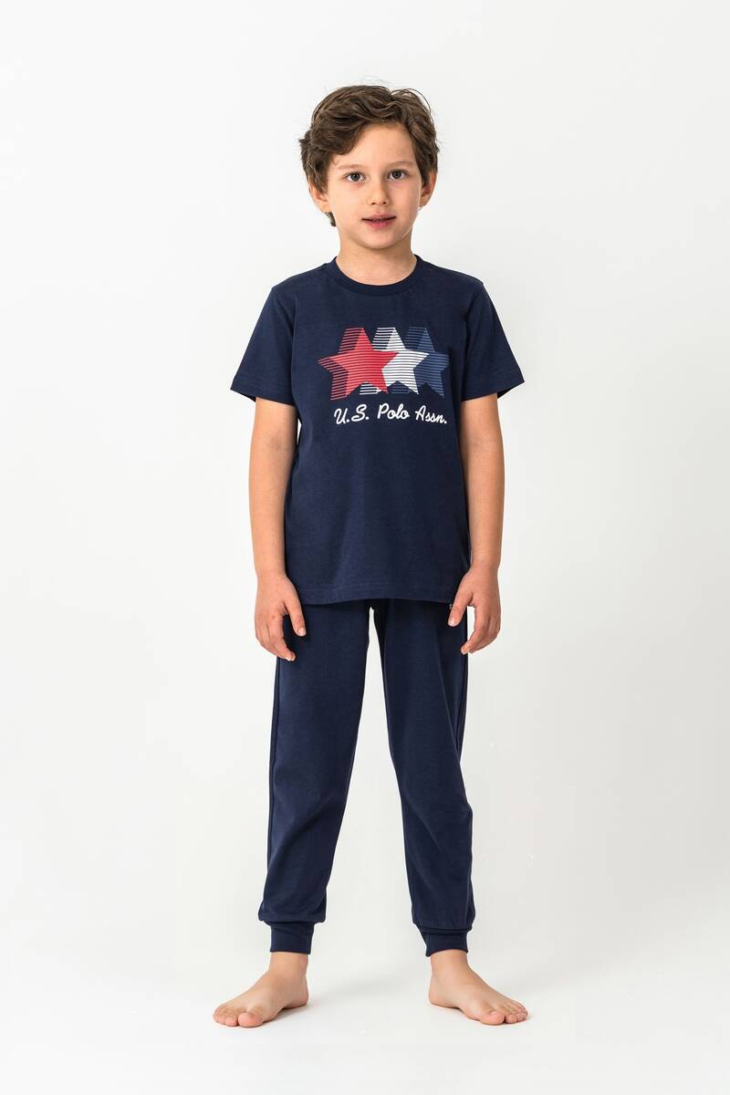 U.S. Polo Assn. Erkek Çocuk Lacivert Pijama Takım