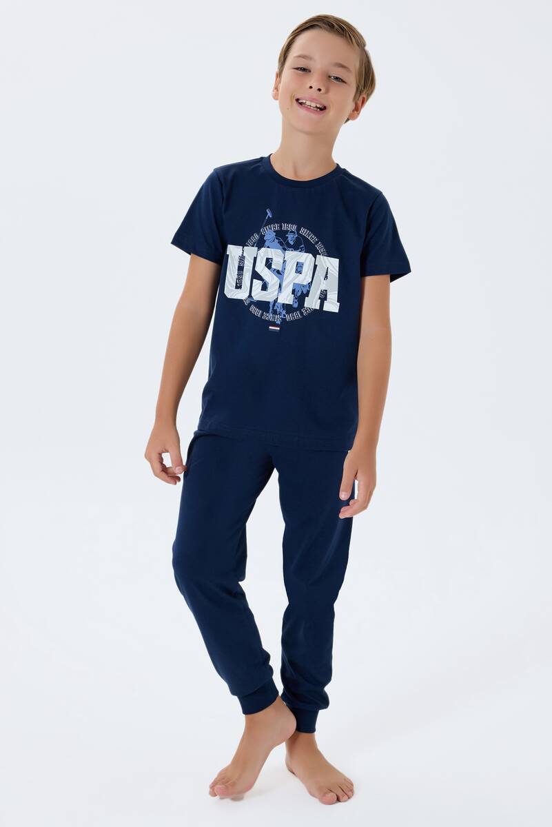 U.S. Polo Assn. Erkek Çocuk Lacivert Pijama Takım