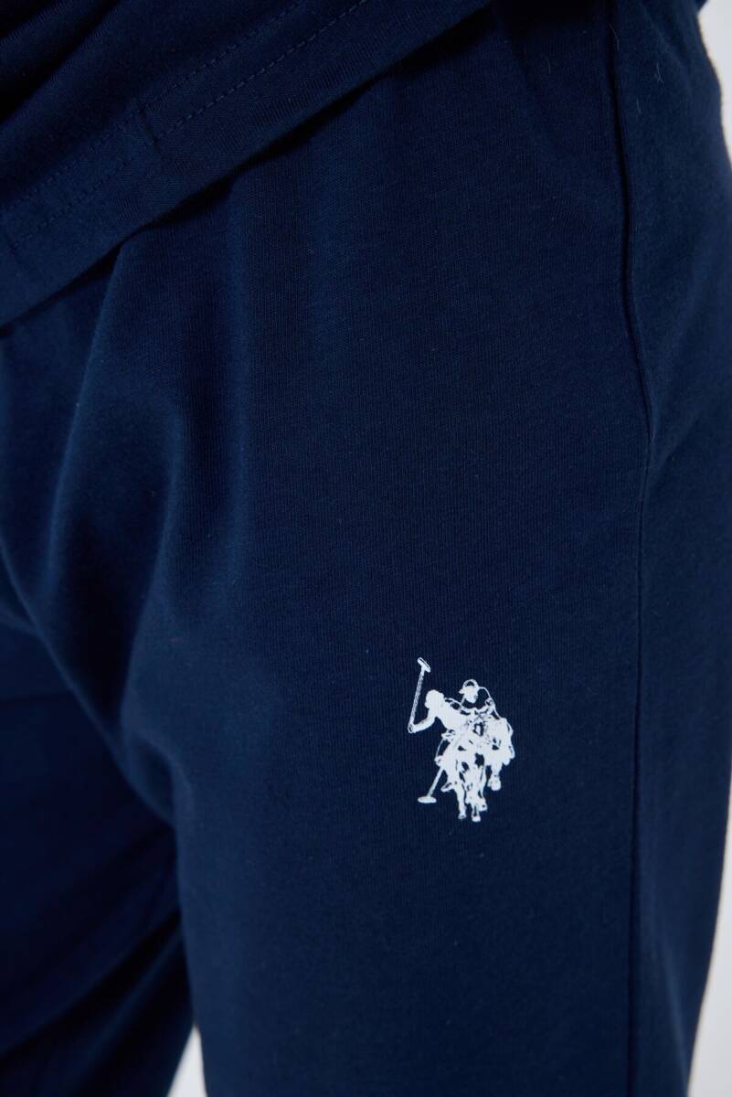 U.S. Polo Assn. Erkek Çocuk Bisiklet Yaka Nakışlı Yazlık Regular Fit Lacivert Pijama Takımı US2413-C-V1 - 5
