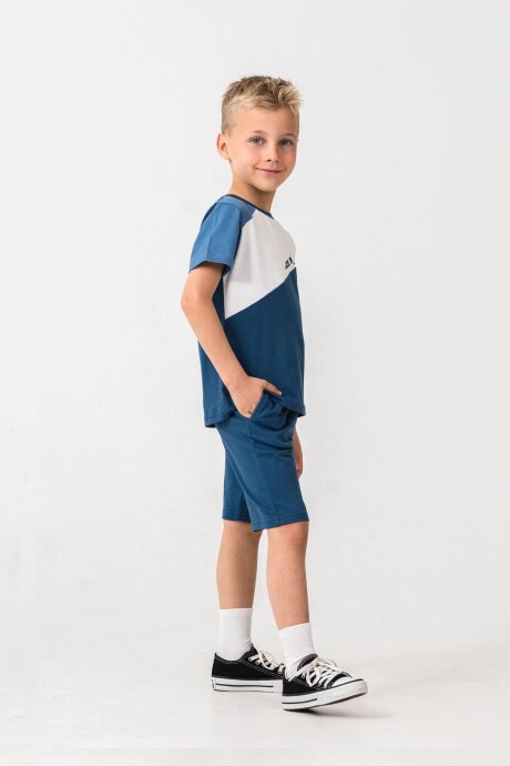 U.S. Polo Assn. Erkek Çocuk Bisiklet Yaka Yazlık Mavi Bermuda Takım US2407-C-V2 - 6