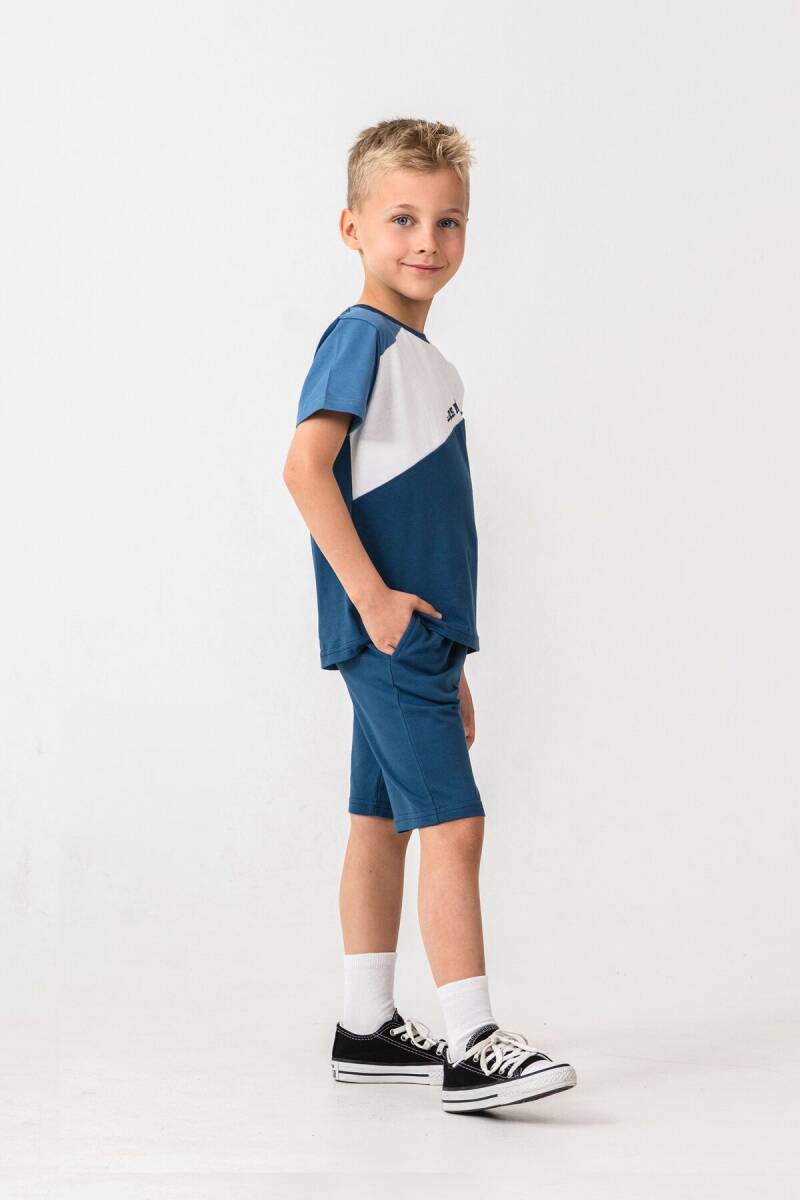 U.S. Polo Assn. Erkek Çocuk Bisiklet Yaka Yazlık Mavi Bermuda Takım US2407-C-V2 - 6