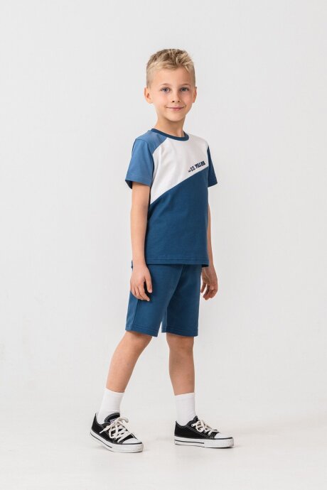 U.S. Polo Assn. Erkek Çocuk Bisiklet Yaka Yazlık Mavi Bermuda Takım US2407-C-V2 - 5