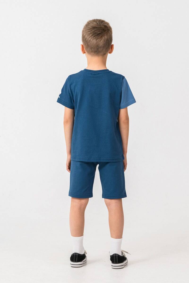 U.S. Polo Assn. Erkek Çocuk Bisiklet Yaka Yazlık Mavi Bermuda Takım US2407-C-V2 - 4