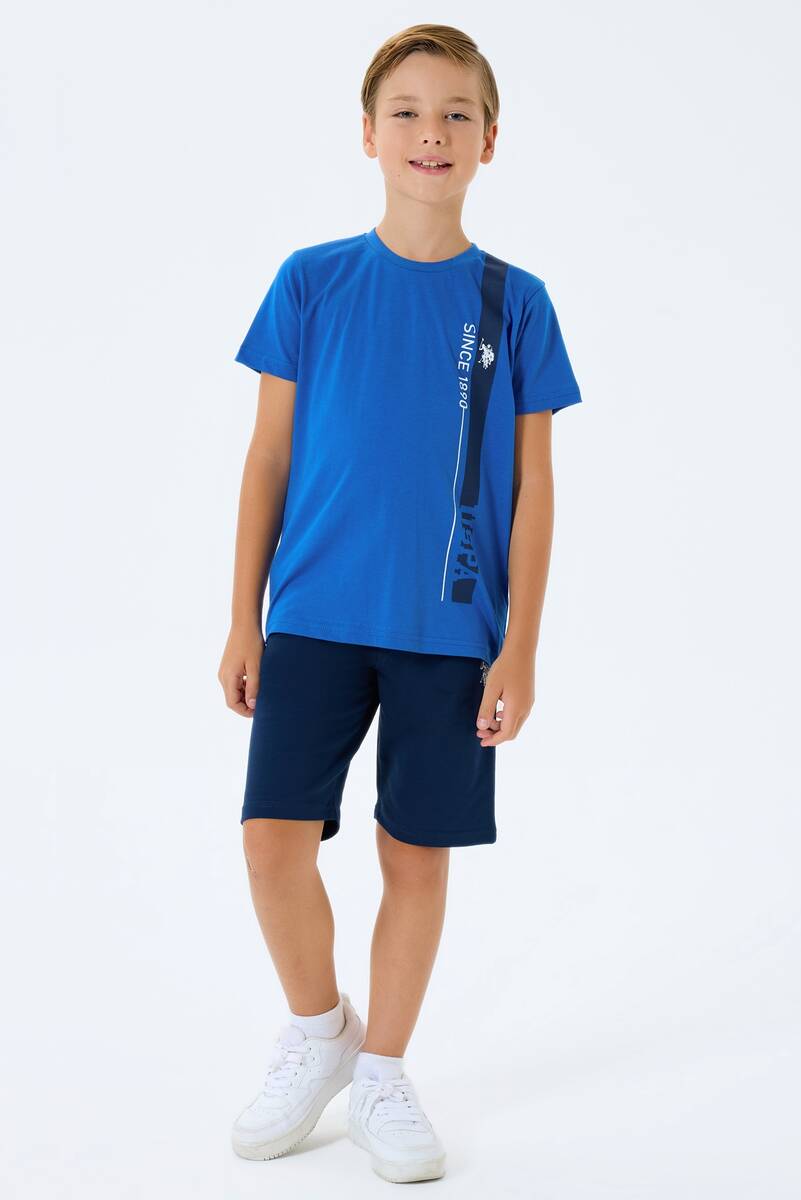 U.S. Polo Assn. Erkek Çocuk Mavi Bermuda Takım