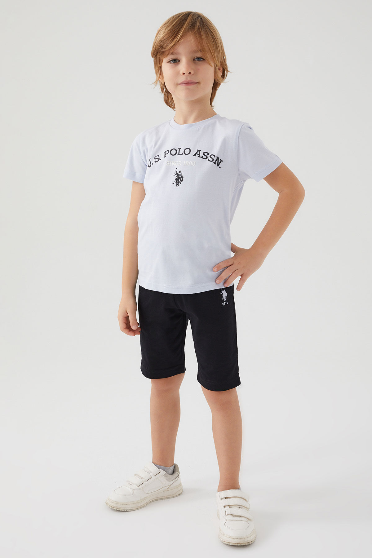 U.S. Polo Assn Erkek Çocuk Mavi Bermuda Takım