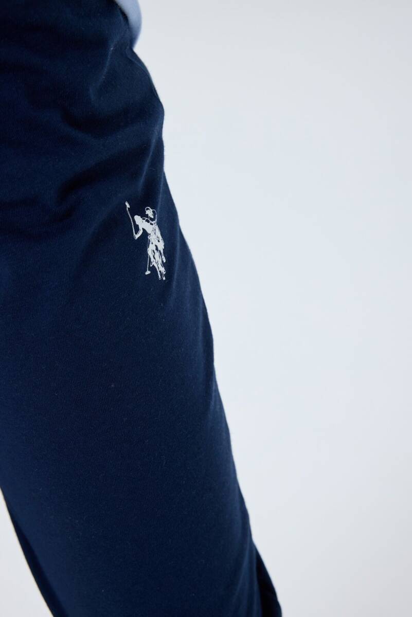 U.S. Polo Assn. Erkek Çocuk Bisiklet Yaka Nakışlı Yazlık Regular Fit Mavi Pijama Takımı US2410-C-V1 - 3