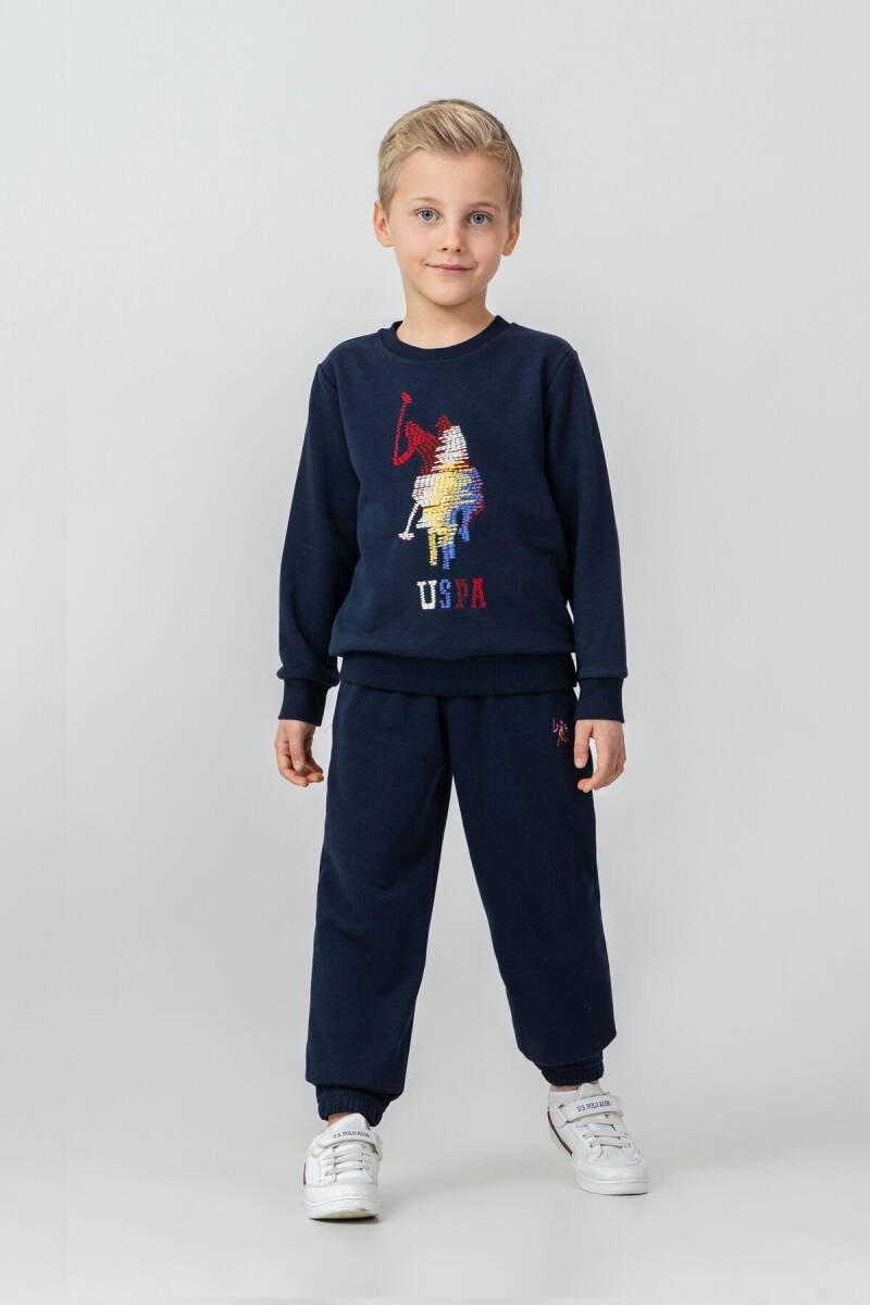 U.S. Polo Assn. Erkek Çocuk Nakışlı Lacivert Uzun Kol Eşofman Takımı US2625-C-V2 - 3