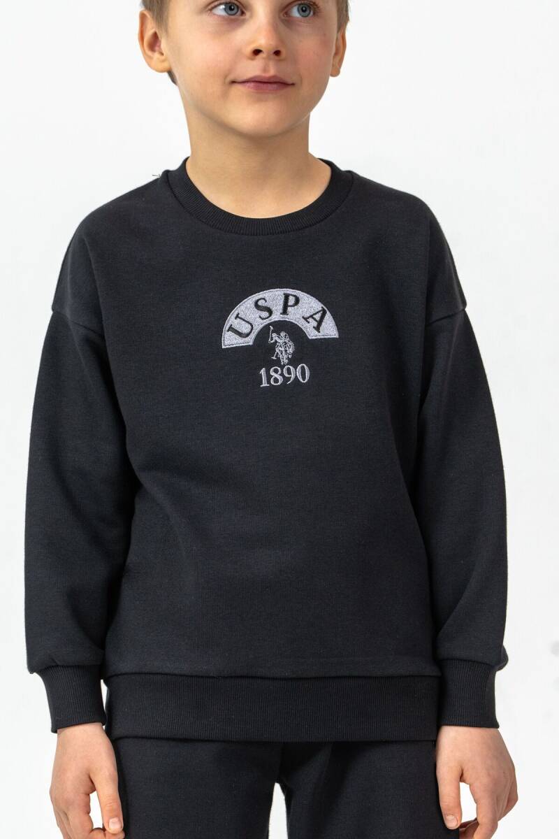 U.S. Polo Assn. Erkek Çocuk Nakışlı Siyah Uzun Kol Eşofman Takımı US2631-C-V1 - 1