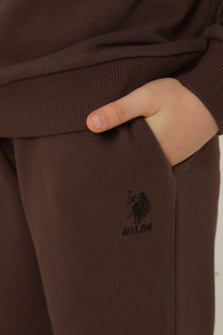 U.S. Polo Assn. Erkek Çocuk Nakışlı Yeşil Uzun Kol Eşofman Takımı US2610-C-V2 - 4