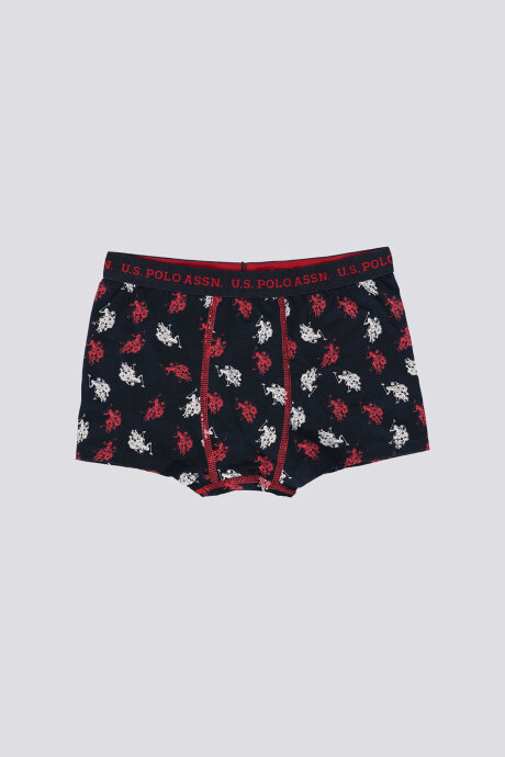 U.S. Polo Assn. Erkek Çocuk Pamuklu Pigment Baskılı Kışlık Regular Fit Lacivert Boxer US1396-C-V1 (1)