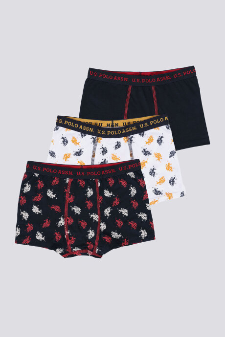 U.S. Polo Assn. Erkek Çocuk Pamuklu Pigment Baskılı Kışlık Regular Fit Lacivert Boxer US1396-C-V1