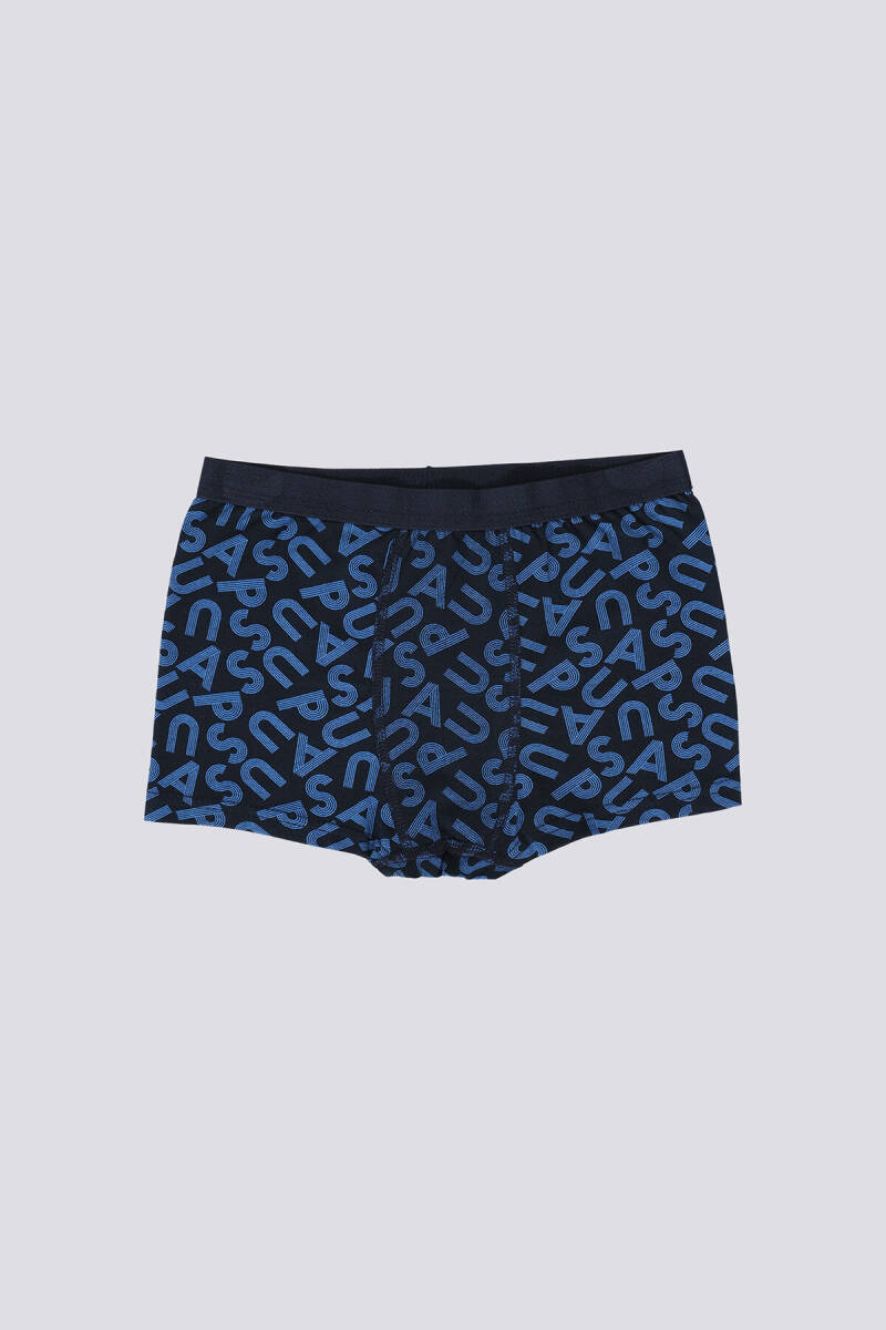 U.S. Polo Assn. Erkek Çocuk Pamuklu Pigment Baskılı Kışlık Regular Fit Lacivert Boxer US1397-C-V1 - 2