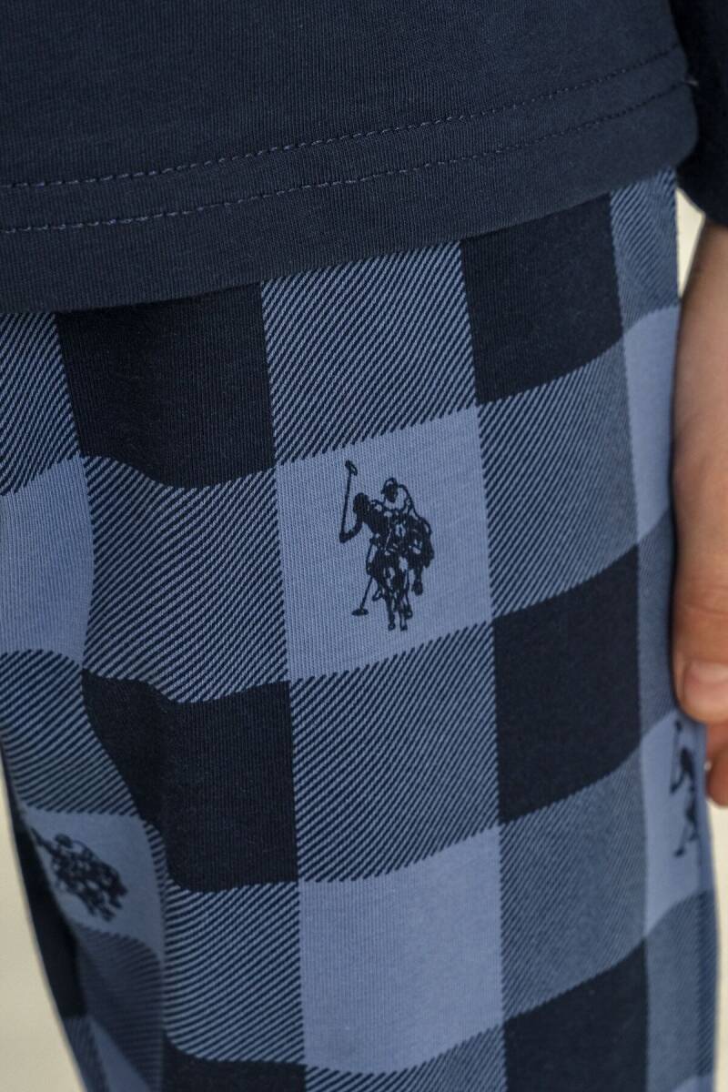 U.S. Polo Assn. Erkek Çocuk %100 Pamuk Baskılı Lacivert Uzun Kol Pijama Takımı US2647-C-V1 - 2