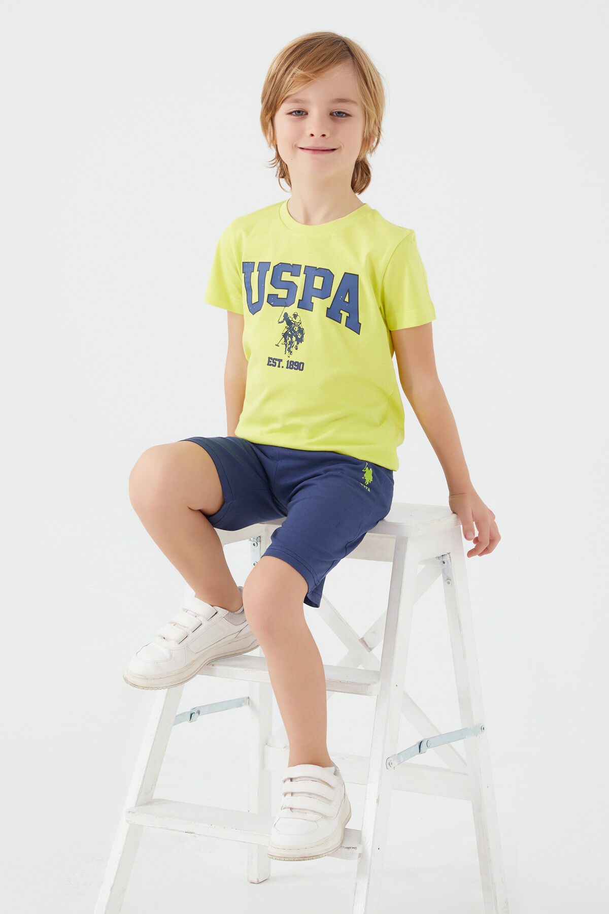 U.S. Polo Assn Erkek Çocuk Sarı Bermuda Takım