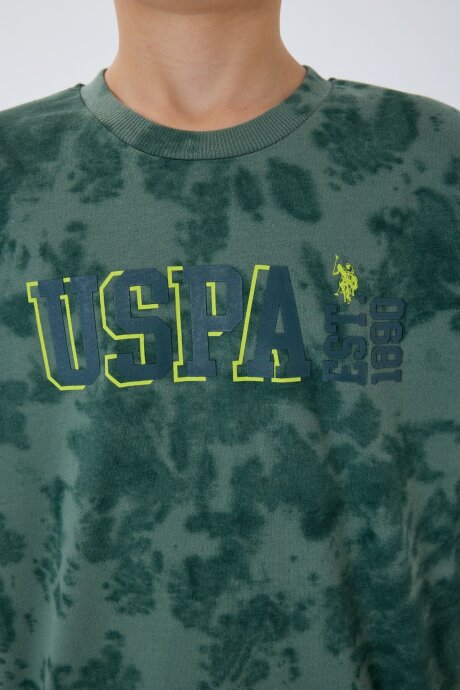 U.S. Polo Assn. Erkek Çocuk Bisiklet Yaka Nakışlı Yazlık Regular Fit Yeşil Bermuda Takım US2438-C-V3 - 3