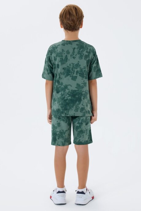 U.S. Polo Assn. Erkek Çocuk Bisiklet Yaka Nakışlı Yazlık Regular Fit Yeşil Bermuda Takım US2438-C-V3 - 4