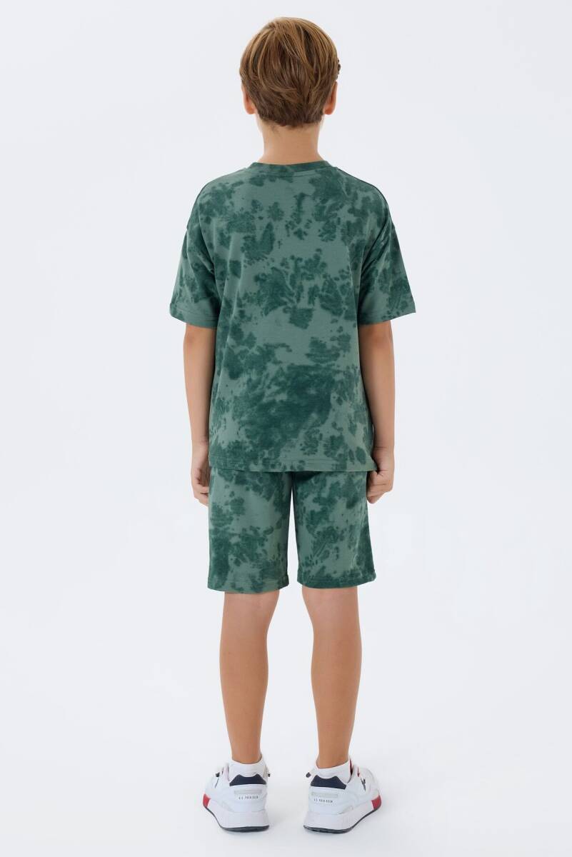 U.S. Polo Assn. Erkek Çocuk Bisiklet Yaka Nakışlı Yazlık Regular Fit Yeşil Bermuda Takım US2438-C-V3 - 4
