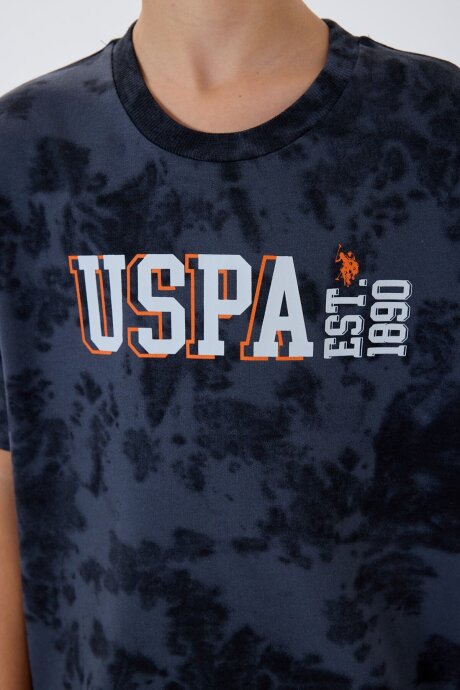 U.S. Polo Assn. Erkek Çocuk Bisiklet Yaka Nakışlı Yazlık Regular Fit Gri Bermuda Takım US2438-C-V2 - 3