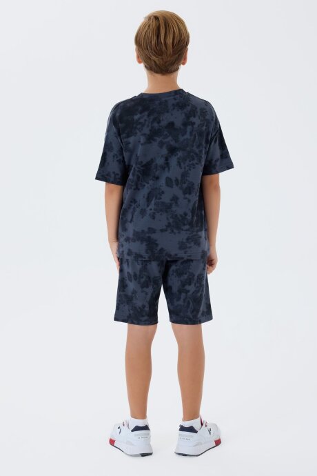U.S. Polo Assn. Erkek Çocuk Bisiklet Yaka Nakışlı Yazlık Regular Fit Gri Bermuda Takım US2438-C-V2 - 4